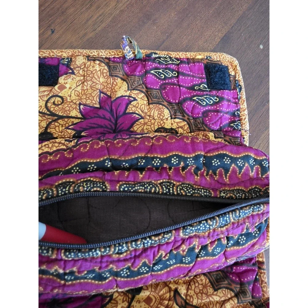 Jewelry Roll Travel Organizer Purple Yellow Brown Boho Bohemian Wrap Pouch